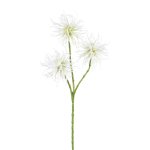 Thistle branch, 47cm, white