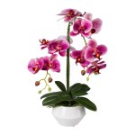 Kunstpflanze Orchidee in weißen Keramiktopf