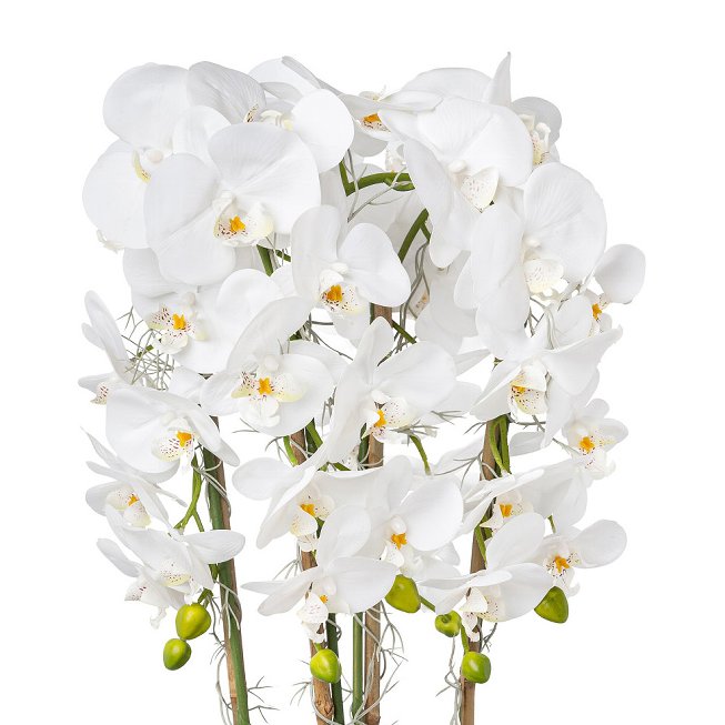 Orchidee im Silbertopf 75cm