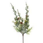 Artificial juniper branch with cones 43cm