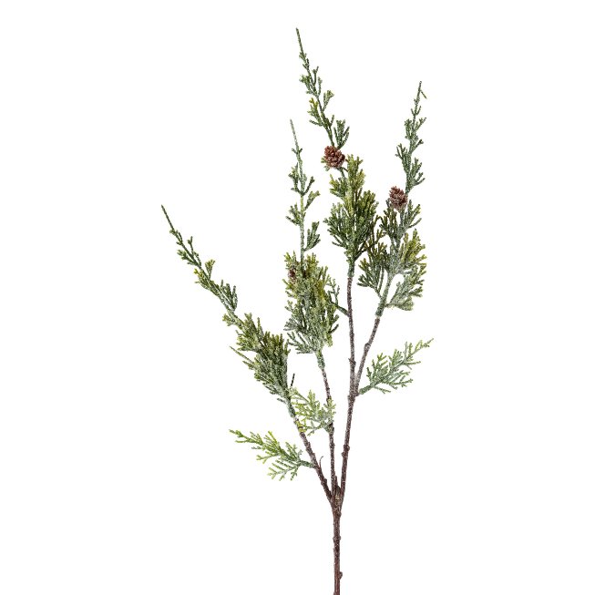 Artificial Juniper branch with cone 68cm