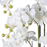 Kunstpflanze Orchidee im schwarzen Kunstofftopf