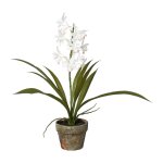 Artificial plants orchid in cement pot