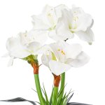 Kunstblume Amaryllis im Zementtopf