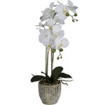 Artificial plant orchid in ceramic pot