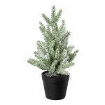 Artificial mini fir tree in pot with snow 21