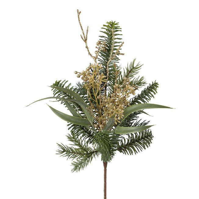 Artificial eucalyptus fir branch with berries