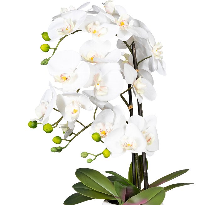 Kunstpflanze Orchideen in weißer Vase