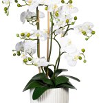 Kunstpflanze Orchideen in weißer Vase