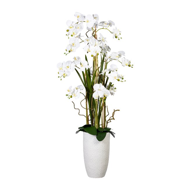 Artificial plants orchids in vase