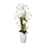 Artificial plants orchids in vase