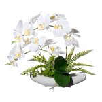 Artificial plant orchids in white phalaenopsis