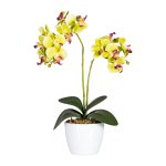 Kunstpflanze Orchideen im weißen Keramiktopf