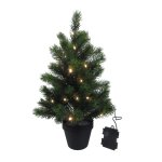 Artificial fir abum in pot with 24 LED