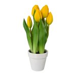Artificial flowers tulips in ceramic drip x 5
