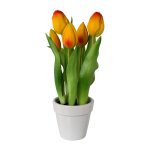 Artificial flowers tulips in ceramic pot x 5cm