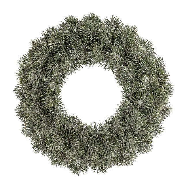 Fir wreath frosted