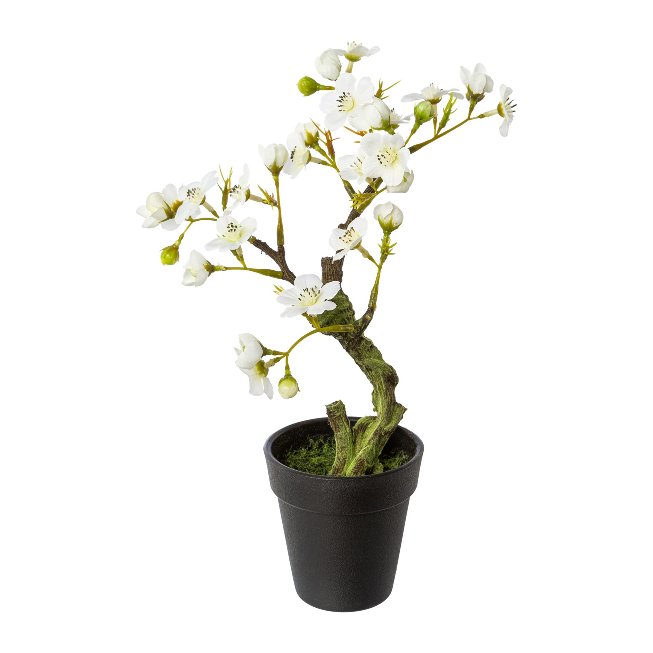 Artificial plant almond bonsai in pot