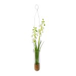 Artificial plant lily of the valley in hanging vase