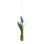 Artificial plant Muscari in hanging vase