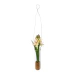 Artificial plant hyacinth in hanging vase
