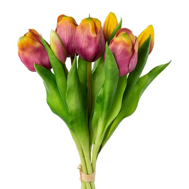 Artificial flowers tulips bunch x 7