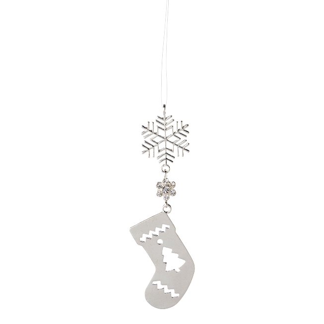 Deco hanger snowflake/sock ornament