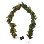 Artificial spruce garland with cones and with 40LED