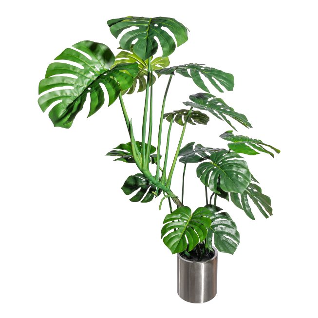 Kunstpflanze Splitphilodendron mit 14 Blätter 120cm