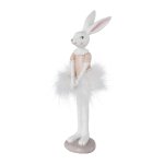 Bunny standing with feather decoration