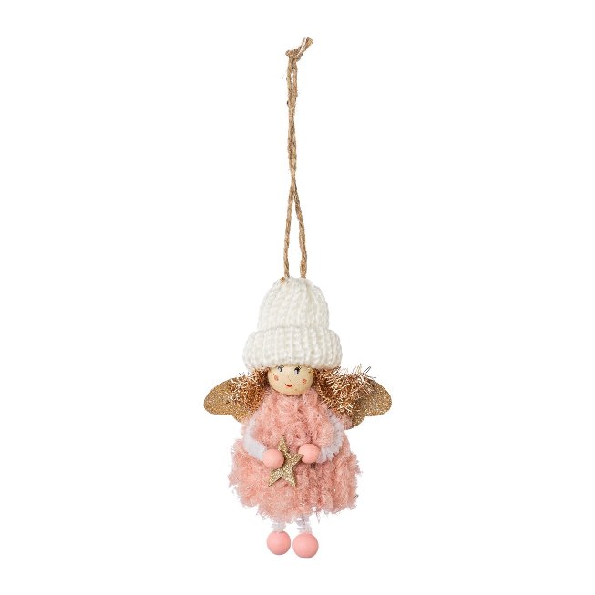 Hänger "Mädchen", 10x7x3cm, rosa, im 2er Set