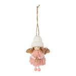 Hänger "Mädchen", 10x7x3cm, rosa, im 2er Set