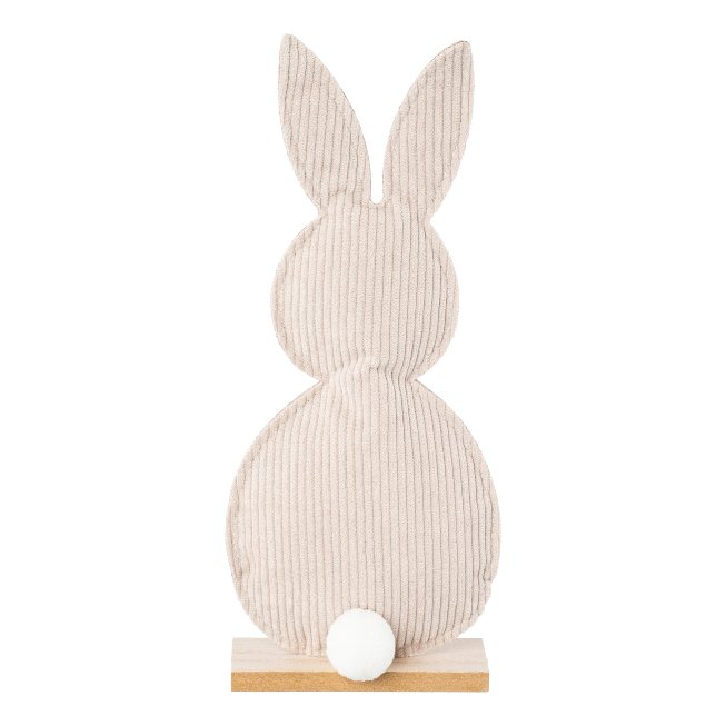 Rabbit tail on wooden foot