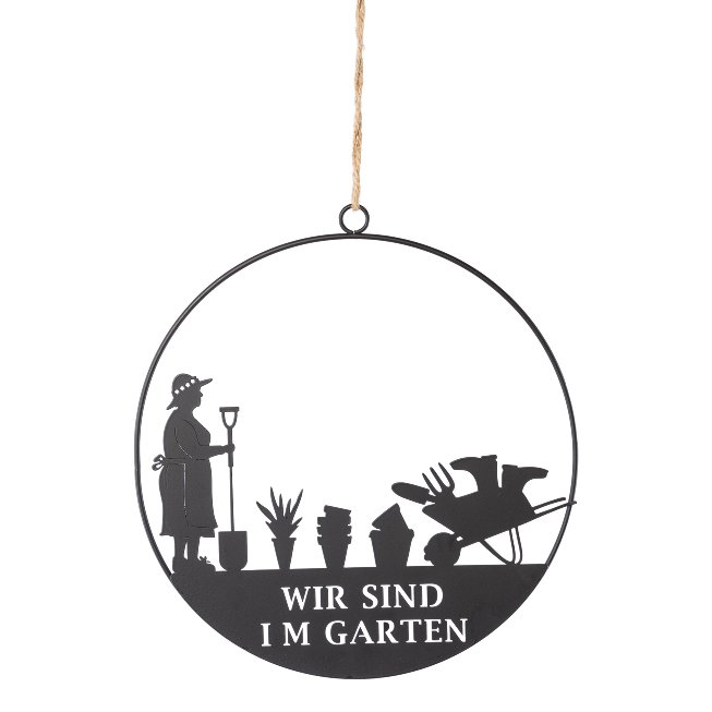 Metal ring with gardener hanger