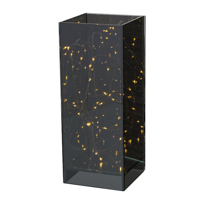 Rectangular glass light pillar with 100 LED lights and 6H timer function