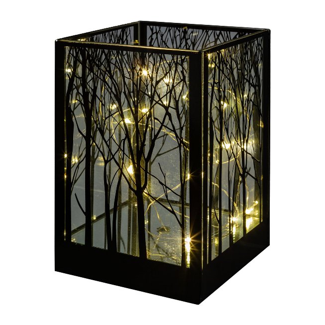 Glass lantern square CUBUS TREE