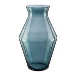 Glass vase EKKO, 19x30cm, jean