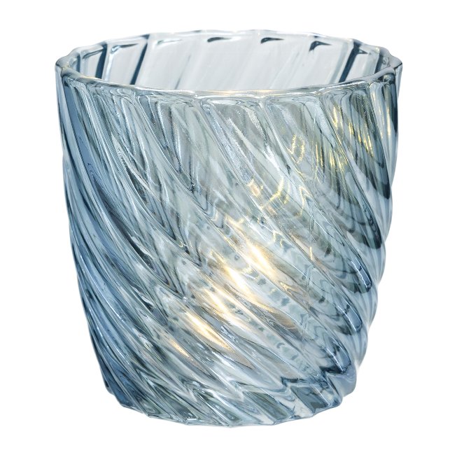 twisted glass tealight