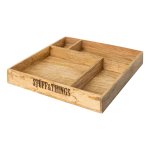 Decorative box with separation mango wood