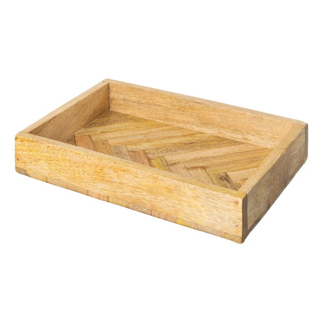 Tablett rechteckig aus Mango Holz