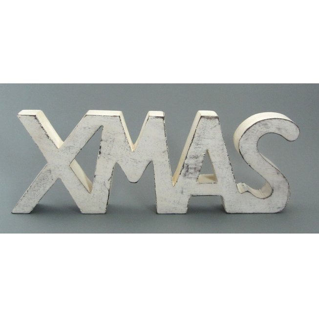 Decorative wooden XMAS lettering. 15x39 cm