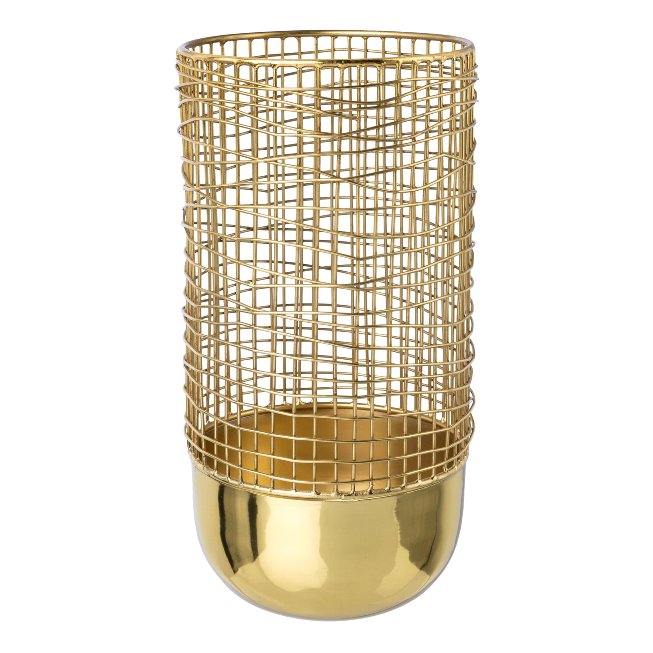 Windlicht GITTER aus Aluminium 15x15x30cm