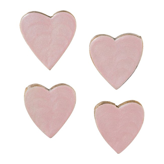 Wooden heart table litter ENAMEL