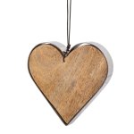 Deco heart hanger with enamel finish