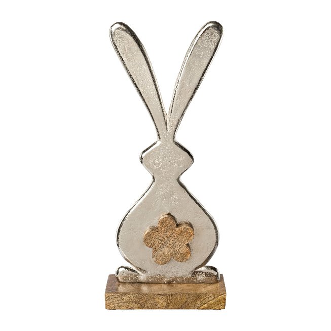 Hase auf Mango Holz Platte