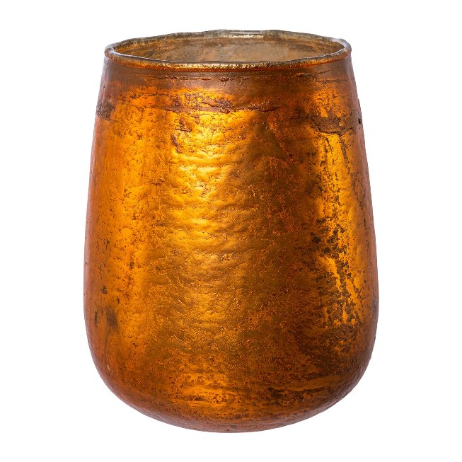 Glas Windlicht bauchig ROCCA