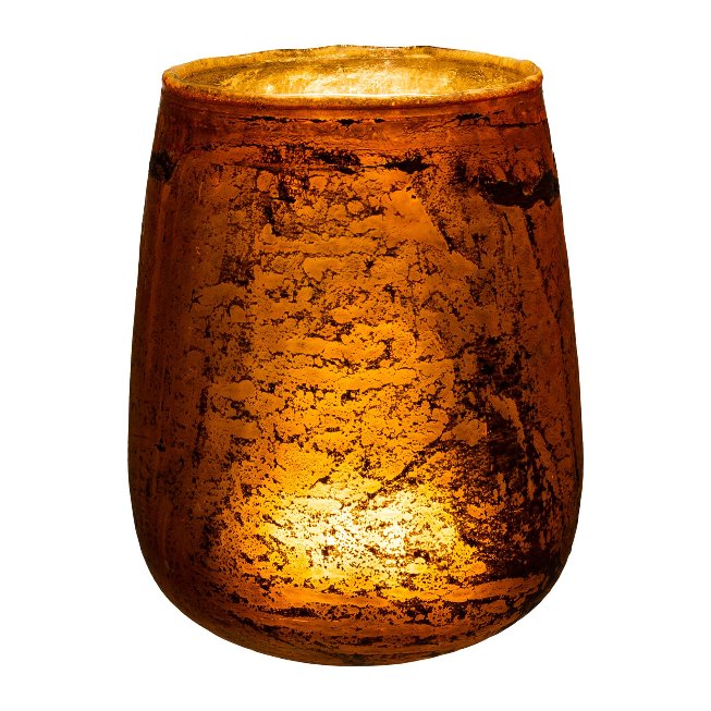 Glas Windlicht bauchig ROCCA