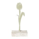 Deco tulip on wooden base