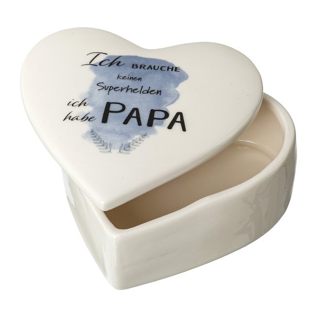 Porcelain Heart Box Papa