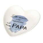 Porcelain heart plate 'PAPA'
